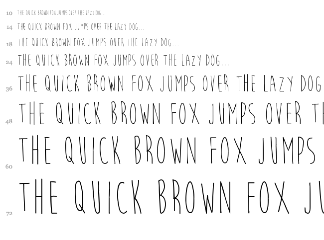 Moon Flower font waterfall